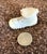 1980s Miniature Hand Carved Marble/Alabster Man’s Work Boot, 1.25” H For Sale - Image 5 of 8