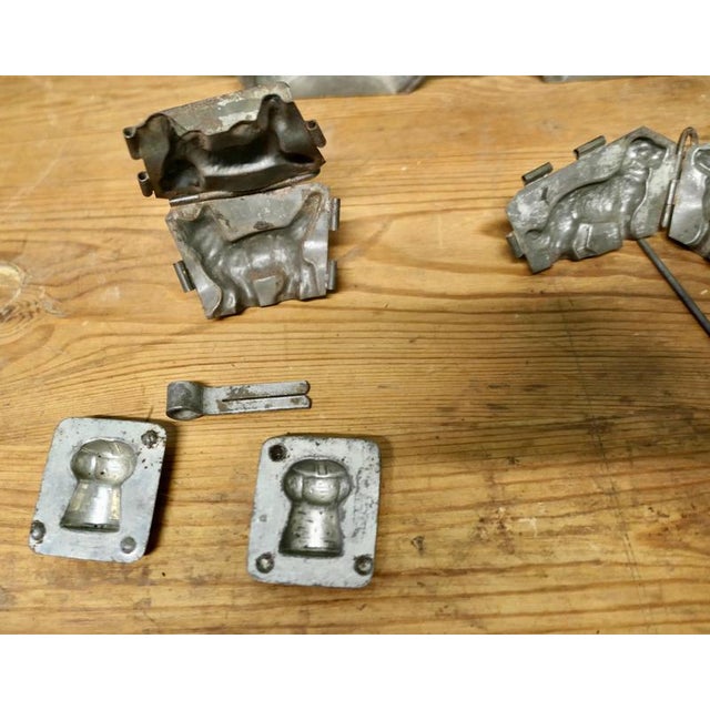 Chicken, Dog, Cat and Toque Blanche Chocolate Molds, 1910, Set of 4 For Sale - Image 6 of 8
