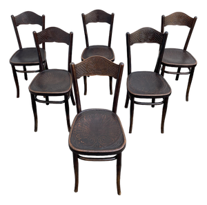 Beech Wood Dining Chairs by Jacob & Josef Kohn, Set of 6