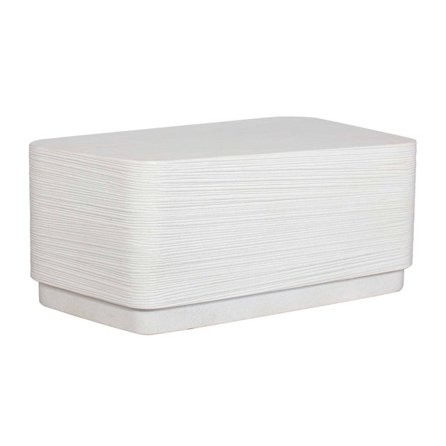 Saltwater White Concrete Coffee Table For Sale - Image 9 of 11