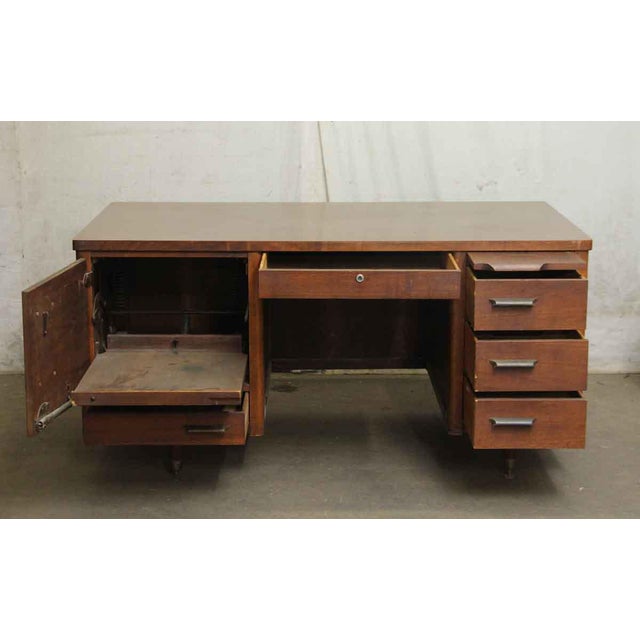 Mid Century Wooden Desk By Jofco Chairish