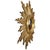 Glass Large Sunburst Gold Leaf Sun Mirror by Deknudt, 1960s For Sale - Image 7 of 18