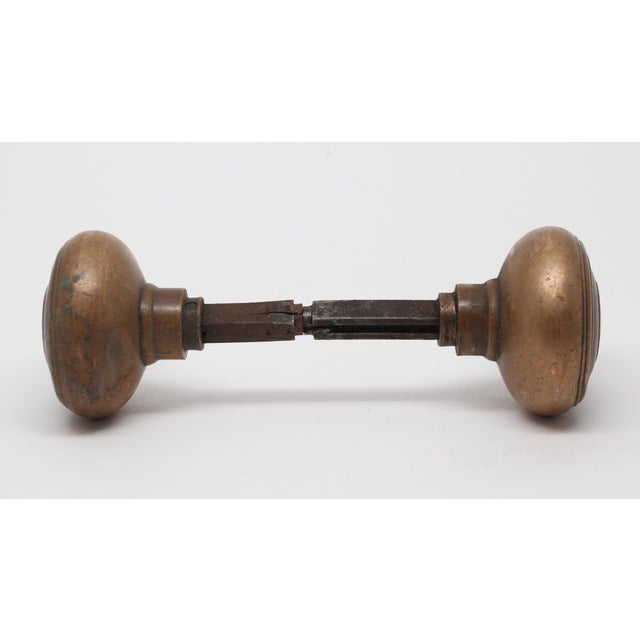 Traditional Cast Bronze Concentric Door Knobs For Sale - Image 3 of 4