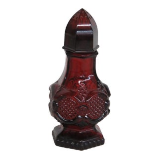 Avon 1876 Cape Cod Collection Ruby Red Glass Salt or Pepper Shaker Single For Sale