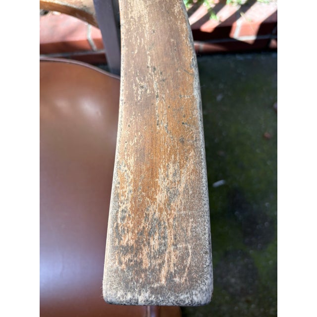 Metal Vintage Shaw Walker Industrial Armchair in Wood and Brushed Steel - Restoration Project For Sale - Image 7 of 8