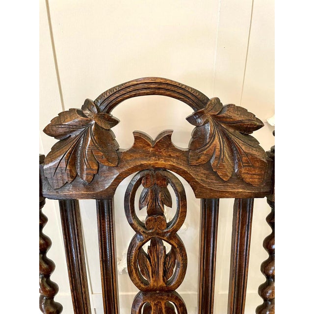 Large Victorian Carved Oak Armchair, 1860s For Sale - Image 6 of 16