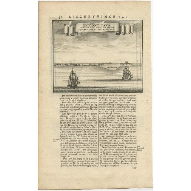 Antique Map of the Banda Islands and the Route of Abel Tasman in Indonesia, 1726 For Sale - Image 3 of 6
