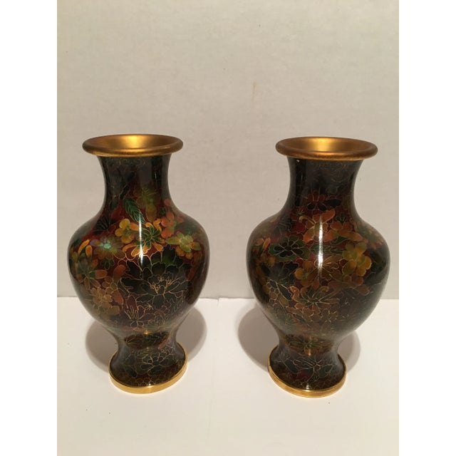 1950s Cloisonné Vases - a Pair For Sale In Detroit - Image 6 of 7