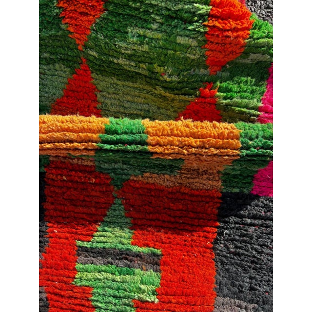 Mid-Century Modern Moroccan Runner Boujad Rug For Sale - Image 3 of 7