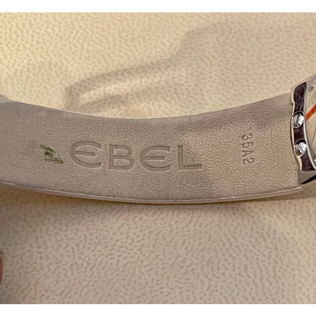 Art Deco Ladies Ebel Beluga Stainless Steel with Diamonds E9057a28-10, Leather Pink Belt For Sale - Image 3 of 18