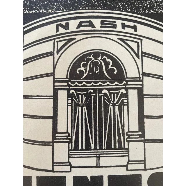 Vintage Nash Car Poster by Rogério for Barbecot, Paris, 1930s For Sale - Image 3 of 10