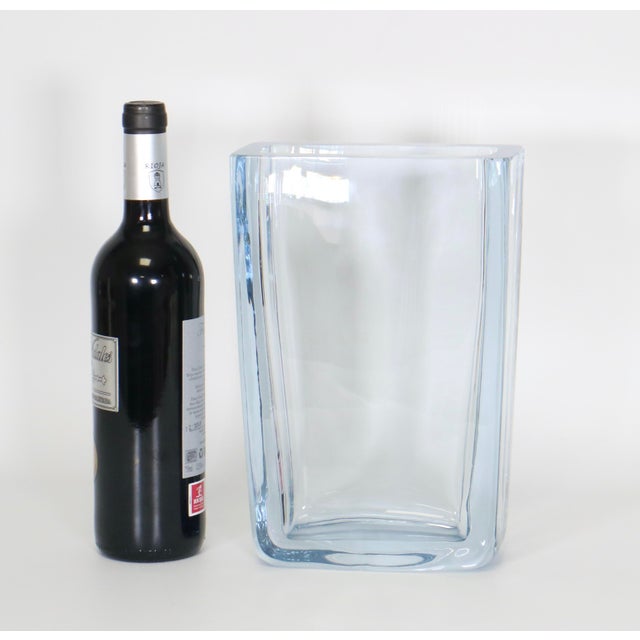 Transparent 1950s Tall Strömbergshyttan Swedish Modern Glass Vase For Sale - Image 8 of 8