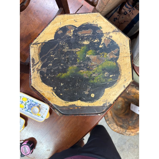 19th Century 19th-Century Antique Chinese Hand-Painted Tea Canister For Sale - Image 5 of 6