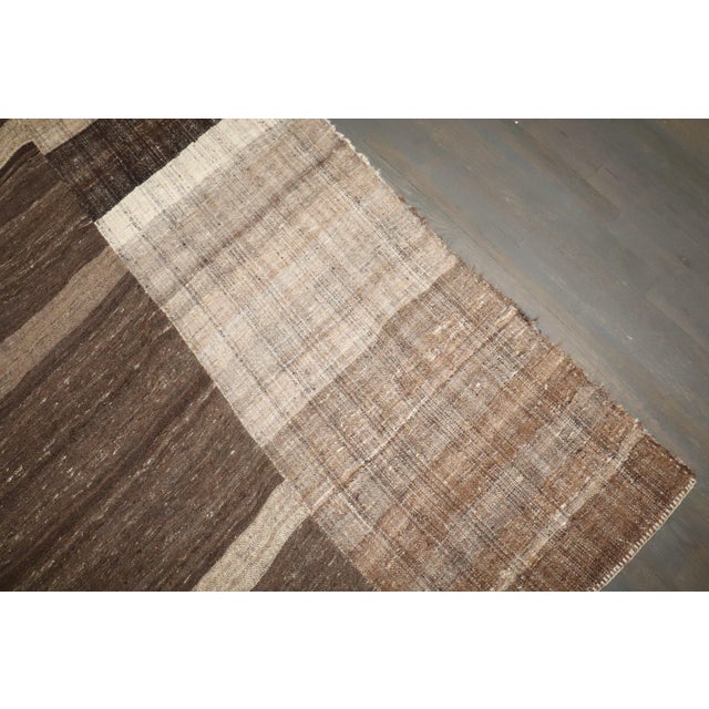 Brown Late 20th Century Zabihi Collection Oversize Square Persian Kilim - 11'10" x 13' For Sale - Image 8 of 10