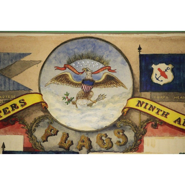 "Headquarters Ninth Army Corps" 1897 Watercolor & Gouache by w.n. Hedges For Sale In New York - Image 6 of 8