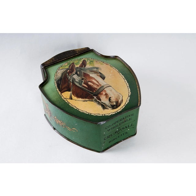 Green Early 20th Century Co-Operative Wholesale Crumpsall Biscuit Tin For Sale - Image 8 of 9