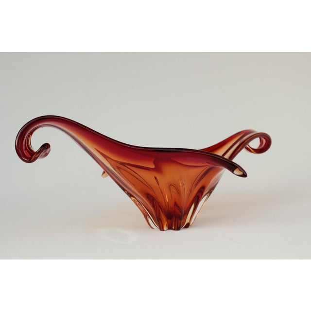 Large Red Murano Glass Bowl, 1960s For Sale - Image 10 of 13