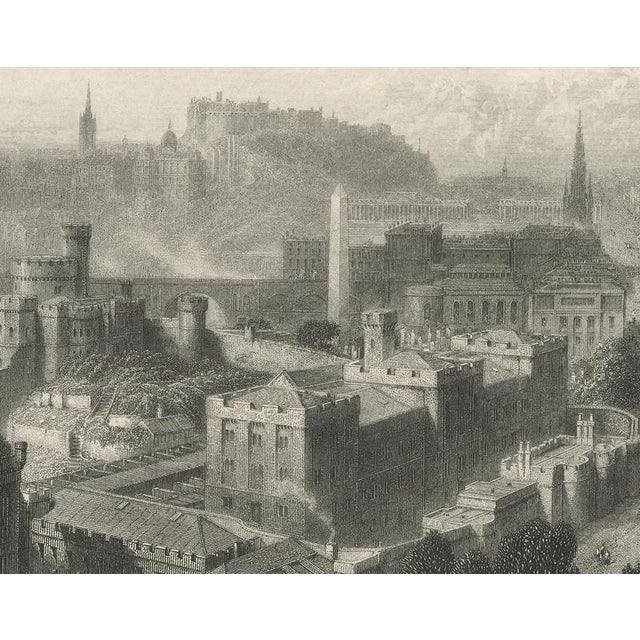 Antique Edinburgh from Calton Hill Engraving after Birket Foster, 1876 For Sale - Image 6 of 9