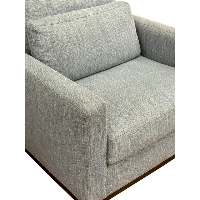 Blue Kravet Designer Blue Denim Lounge Chair For Sale - Image 8 of 8