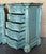 1950s 1950s Pair of Solid Wood Carved Turquoise Nightstands With Five Drawers, Signed For Sale - Image 5 of 13