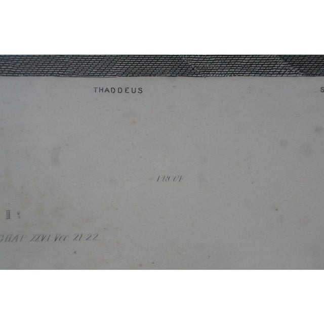 Antique Archibald L. Dick Leonardo Da Vinci Last Supper Engraving 49" For Sale - Image 12 of 18