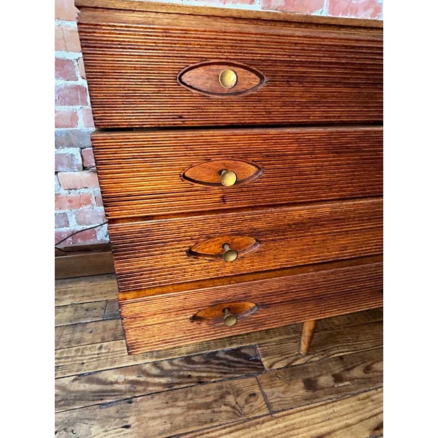 Brown Circa 1950 Robert Heritage Hamilton Mid-Century Modern Sideboard With Mixed Rosewood & Teak With Slatted Drawers For Sale - Image 8 of 18