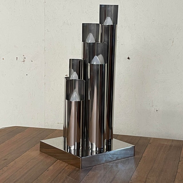 Space Age Table Lamp with Chrome Tubes by VM Designer, 1970s For Sale - Image 11 of 18