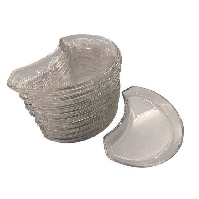 Val Saint-Lambert Crescent Crystal Salad Plates (Set of 11) These crescent shaped salad plates would be the perfect...