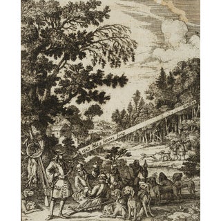 J. Meyer, After the Hunt With a Pack of Hounds, 17th-Century, Etching For Sale