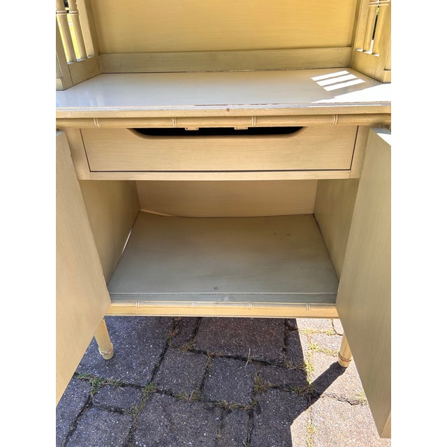 1970s 1970s Henry Link Bali Hai Cabinet & Hutch For Sale - Image 5 of 12