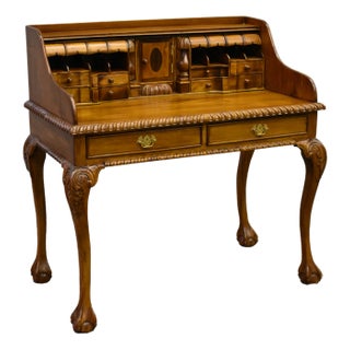 Legacy Escritoire Secretary Desk - Light Brown Walnut For Sale