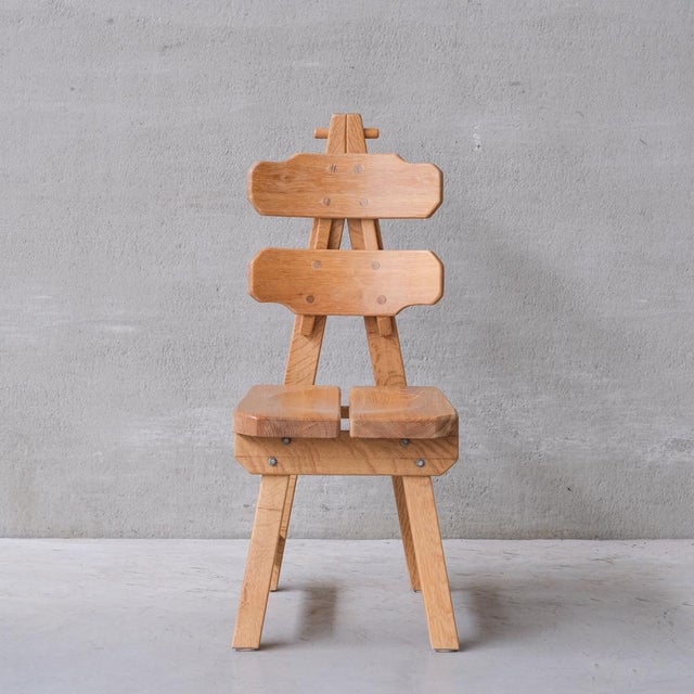 Mid-Century Spanish Brutalist Dining Chairs, Set of 6 For Sale - Image 10 of 14