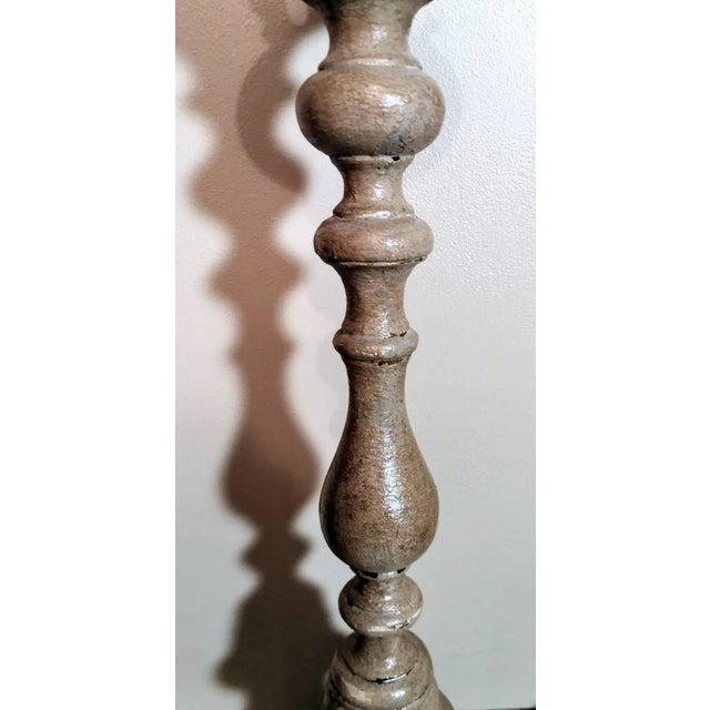 Italian Wooden Church Candlesticks, 1830, Set of 2 For Sale - Image 9 of 13