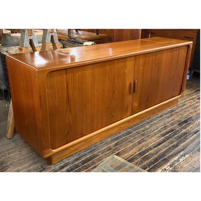 Mid-Century Modern Mid 20th Century Danish Modern Teak Credenza by Dyrlund With Tambour Doors For Sale - Image 3 of 17
