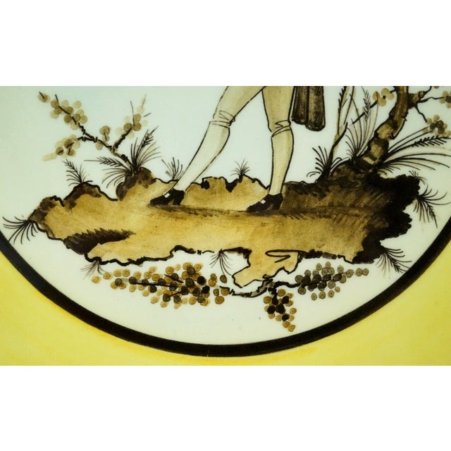 Large 20th Century Art Deco Ceramic Plate from CIA MANNA Turin, Italy, 1930s For Sale - Image 12 of 17