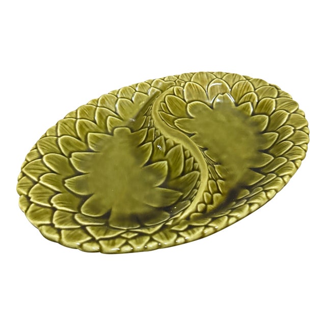 Vintage Mid-Century Belmar of California Majolica-Style Artichoke Platter For Sale