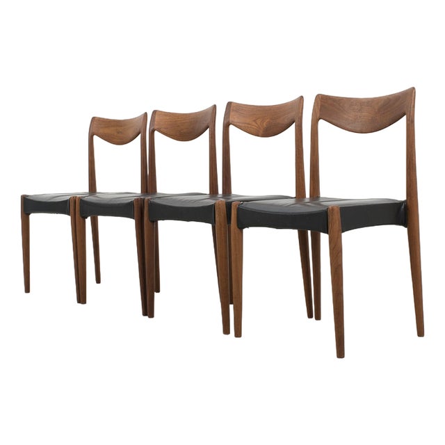 Teak Dining Chairs, Set of 4 For Sale
