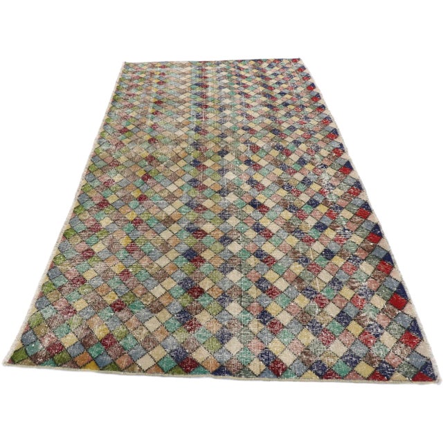 Vintage Turkish Sivas Rug - 03’08 X 07’01 For Sale - Image 4 of 10