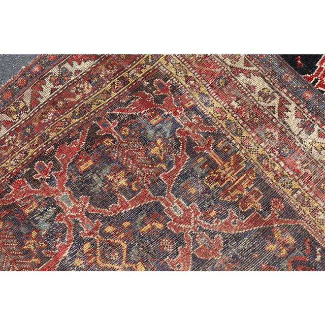 Antique Persian Bakhitari Colorful Rug With All-Over Floral Medallion Design For Sale - Image 12 of 12