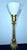 Vintage Neoclassical Rembrandt Brass & Onyx Torchiere Table Lamp For Sale - Image 11 of 11