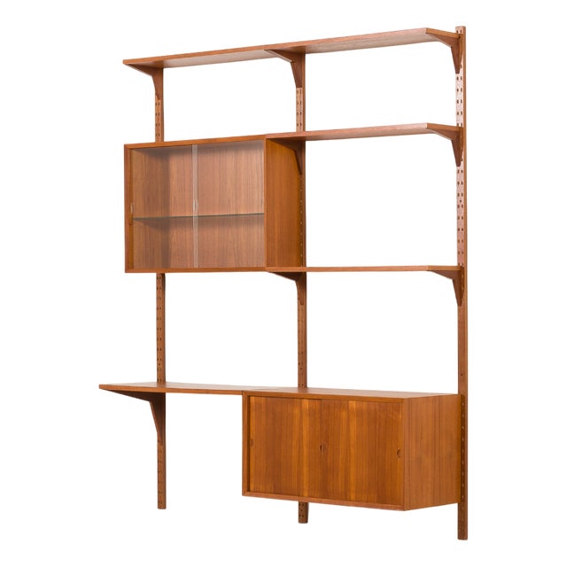 Teak Home Office Wall Unit by Poul Cadovius for Cado, 1960s For Sale