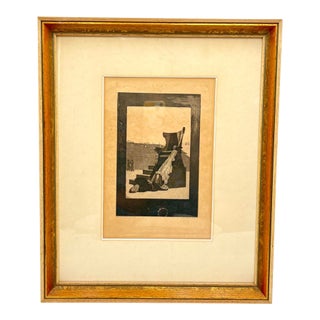 Max Klinger Herod (Herodes) Original Etching, Plate Vi, Vom Tode I, 1889 German Symbolist Art, Antique Framed Print For Sale