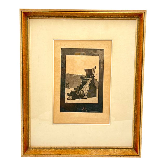 Max Klinger Herod (Herodes) Original Etching, Plate Vi, Vom Tode I, 1889 German Symbolist Art, Antique Framed Print For Sale