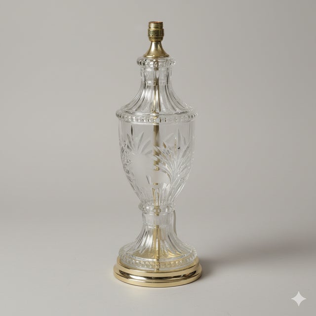 Elevate your space with this stunning vintage table lamp from Crystal Zajecar, Yugoslavia. Crafted from 24% lead crystal,...