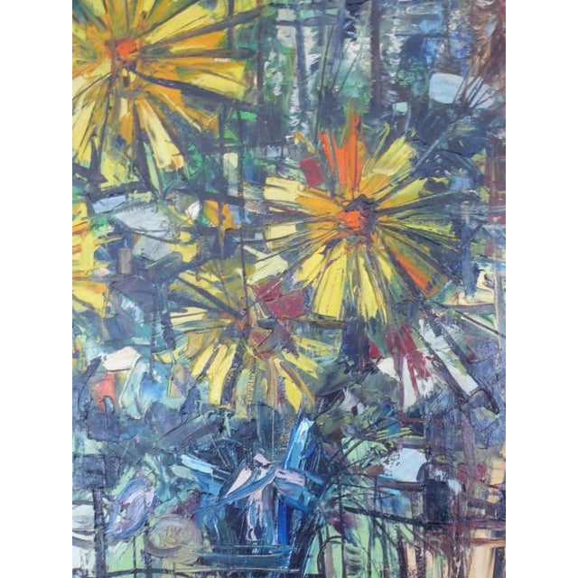 Arthur Sarkissian, Still Life with Yellow Flowers, 1972, Oil on Canvas For Sale - Image 10 of 15