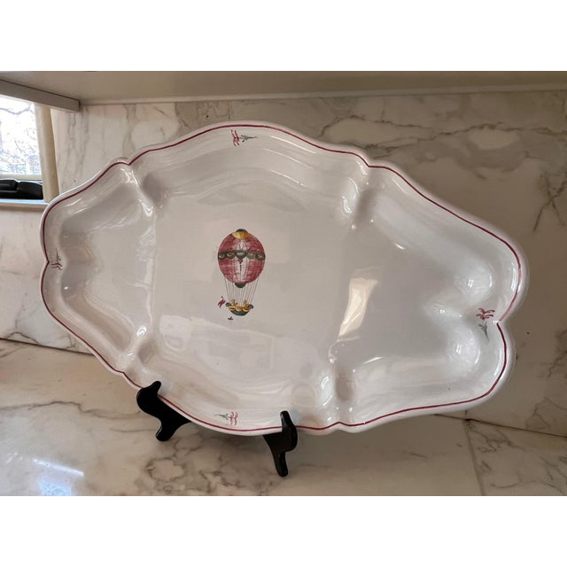 1990s 1990s French Country Pierre Deux Hot Air Balloon Handpainted Platter by Segries Moushers For Sale - Image 5 of 18