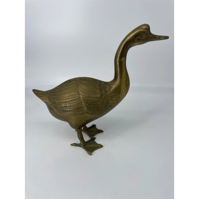 Metal Brass Goose For Sale - Image 7 of 7