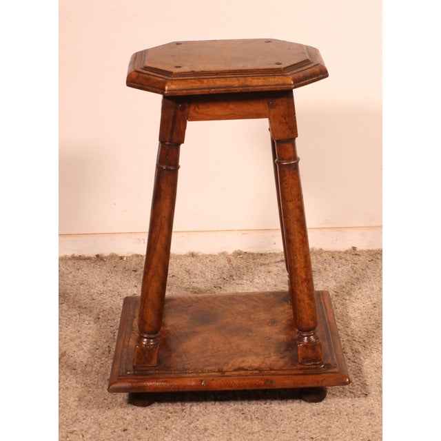 Early 17th Century Henri II Walnut Stool For Sale - Image 10 of 10