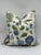 French Country Schumacher Roca Redonda 22x 22 Decorative Pillow Cover in Ivory and Blue For Sale - Image 3 of 8