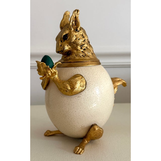 Anthony Redmile Squirrel Ostrich Malachite Box For Sale In Miami - Image 6 of 12